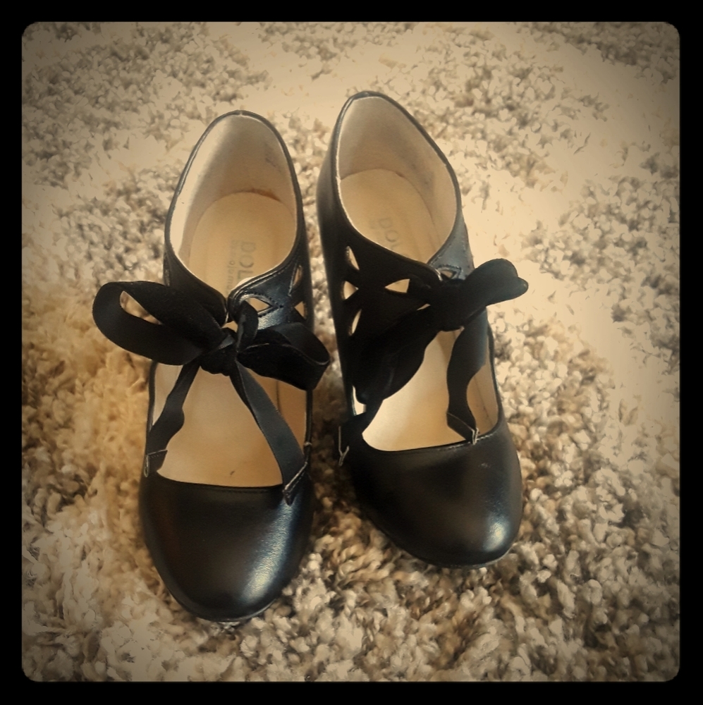 DOLCE by MOJO MOXY Velvet Ribbon Lace up Heels